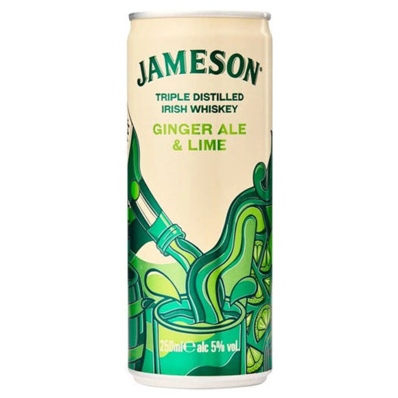 Jameson Whiskey, Ginger & Lime Can 250ml