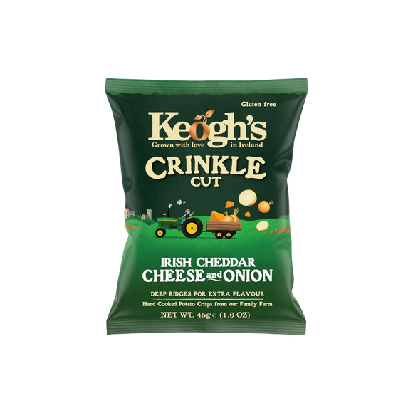 Keogh's Crinkle Cut Irish Cheddar and Onion 45g